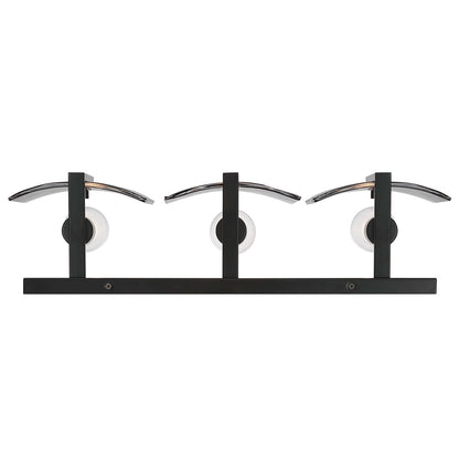 Golden Lighting Aenon 22in 3-Light Vanity Light | Rustic Matte Black and Smoky Water Glass | Bathroom Vanity & Powder Room | Model 3164-BA3 BLK-SWG