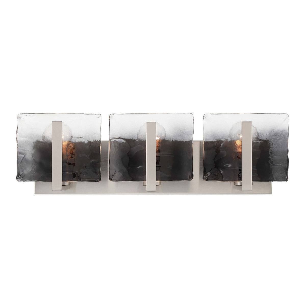 Golden Lighting Aenon 22in 3-Light Vanity Light | Rustic Pewter and Smoky Water Glass | Bathroom Vanity | Model 3164-BA3 PW-SWG