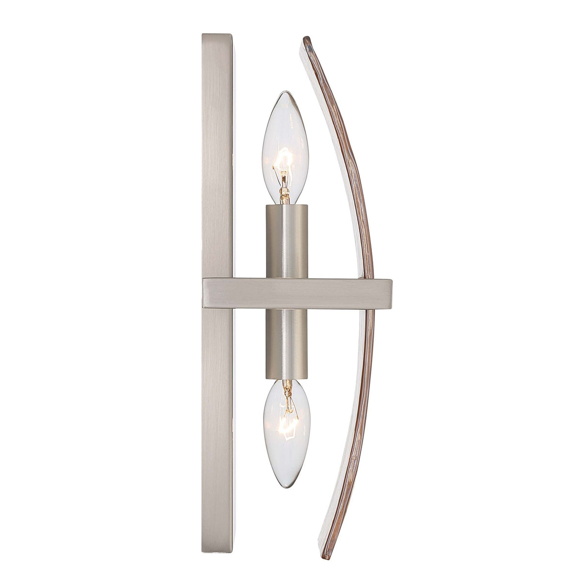 Golden Lighting Aenon 2-Light Wall Sconce | Rustic Pewter and Amber Water Glass | Bathroom & Hallway Accent Light | Model 3164-WSC PW-AWG
