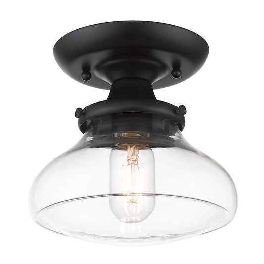 Golden Lighting Nash 1 Light Semi-Flush, Aged Brass
