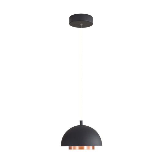 Golden Lighting Solsken 7in 1-Light LED Pendant | Modern Sand Black and Aged Copper Steel | Kitchen Island & Dining Room | Model 3632-7 SNB-ACR