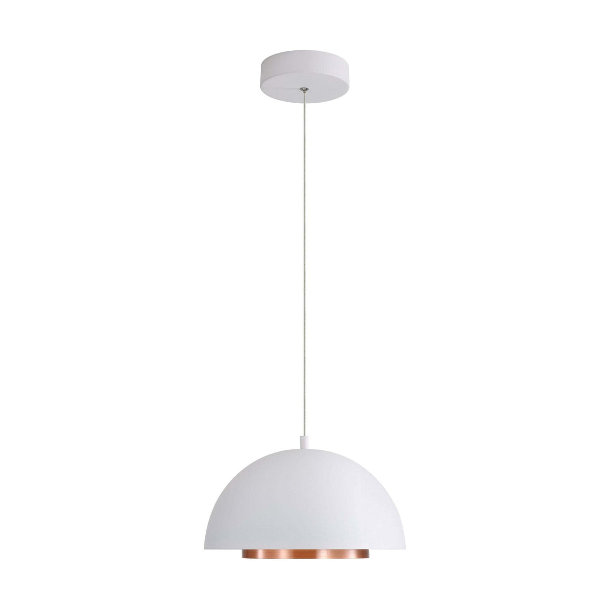 Golden Lighting Solsken 7in 1-Light LED Pendant | Modern Sand White and Aged Copper Steel | Kitchen Island & Dining Room | Model 3632-7 SNW-ACR