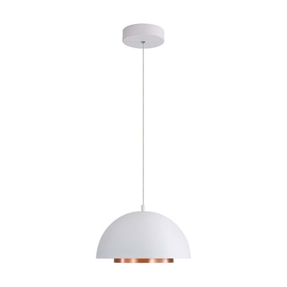 Golden Lighting Solsken 7in 1-Light LED Pendant | Modern Sand White and Aged Copper Steel | Kitchen Island & Dining Room | Model 3632-7 SNW-ACR