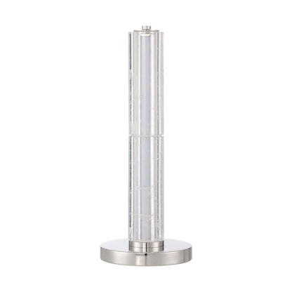 Golden Lighting Crystallo 18in 1-Light Table Lamp | Glam Polished Nickel and Cloudy Crystal | Bedroom & Living Room | Model 3726-TL18 PN-CY