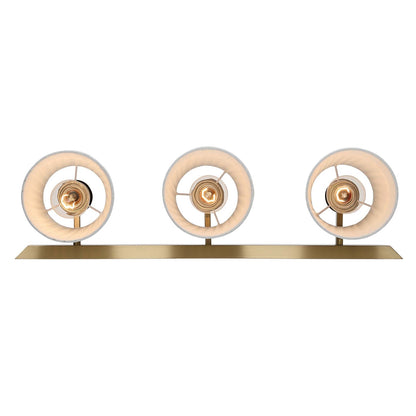 Golden Lighting Brilia 24in 3-Light Vanity Light | Transitional Brushed Champagne Brass and Pleated Fabric | Bathroom | Model 5189-BA3 BCB-PLT