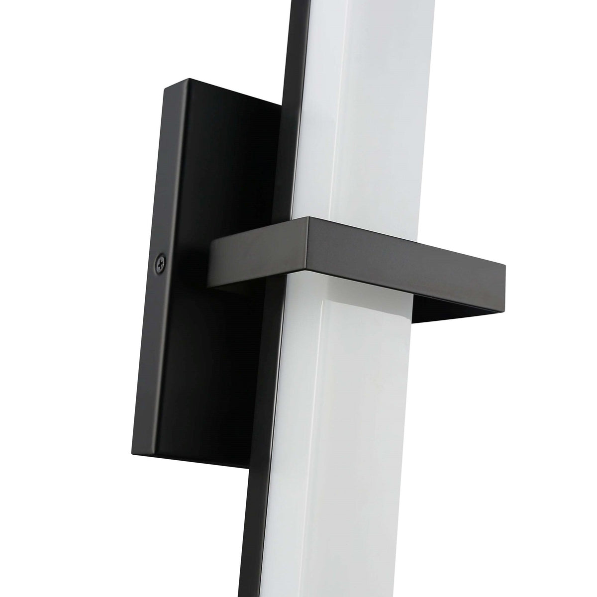 Golden Lighting Elon 30in 1-Light LED Vanity Light | Modern Matte Black and Opal Glass | Bathroom | 30 x 3.75 x 4.75 in | Model 5623-B30 BLK-OP