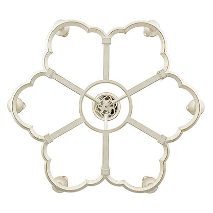 6 Light Chandelier, French White