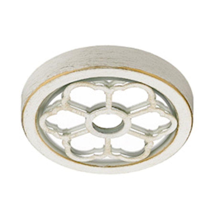 6 Light Chandelier, French White