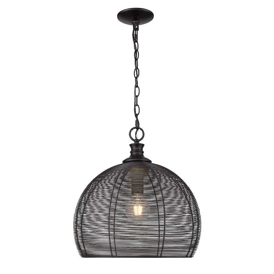 Medium Pendant, Matte Black
