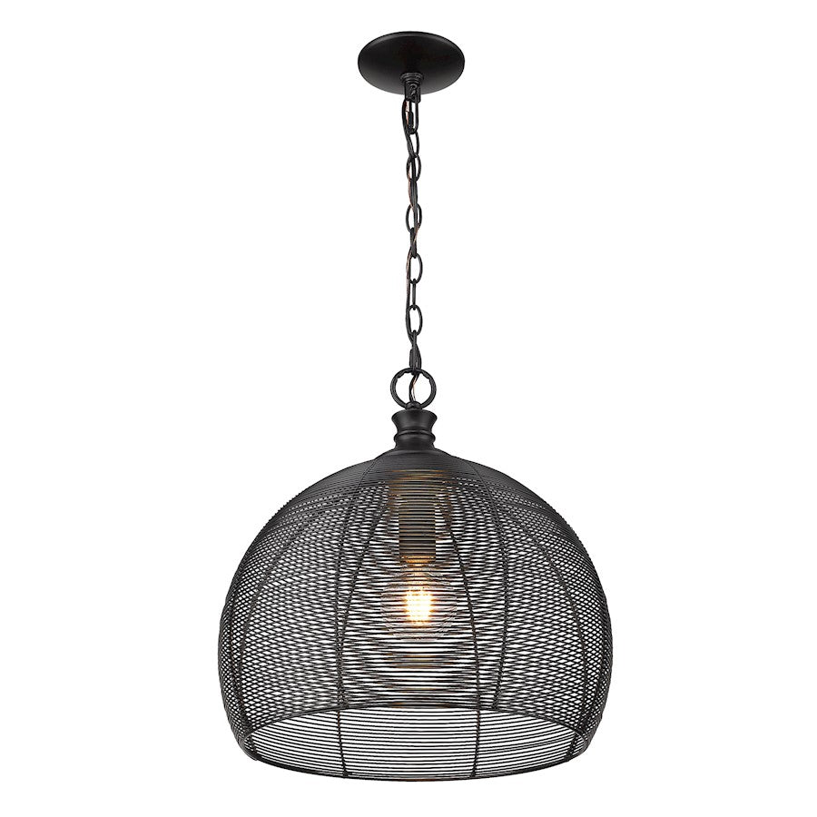 Medium Pendant, Matte Black