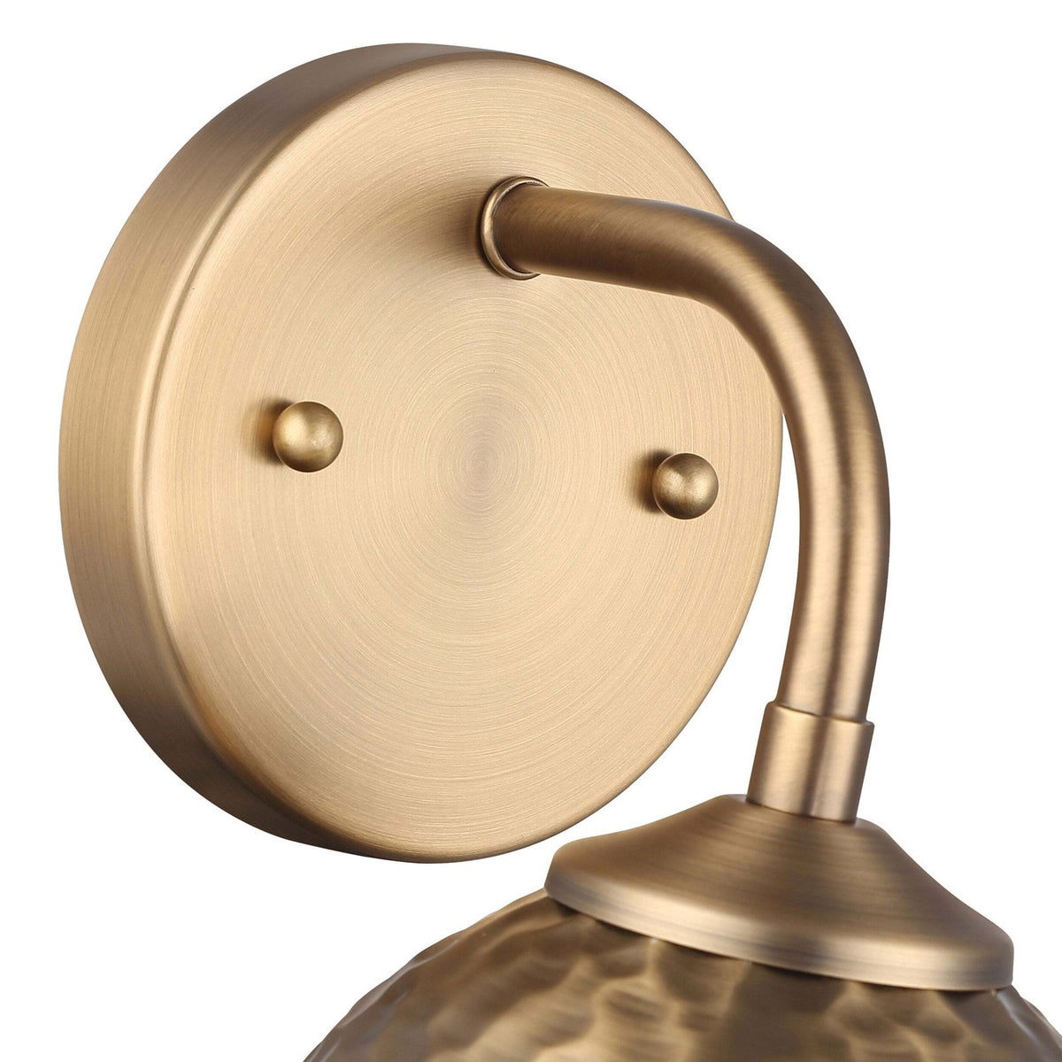 Golden Lighting Shepard 1-Light Wall Sconce | Rustic Modern Brass and Modern Brass Steel | Hallway & Bathroom | Model 6950-1W MBS-MBS
