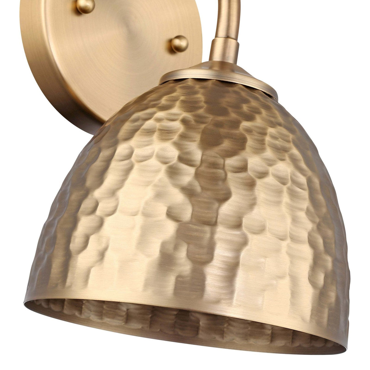 Golden Lighting Shepard 1-Light Wall Sconce | Rustic Modern Brass and Modern Brass Steel | Hallway & Bathroom | Model 6950-1W MBS-MBS