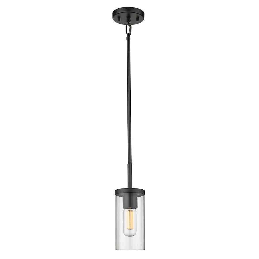 1 Light Mini Pendant, Ribbed