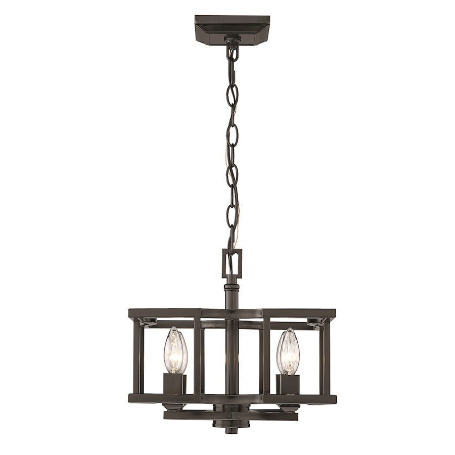 Golden Lighting Bellare Semi-Flush, Matte Black