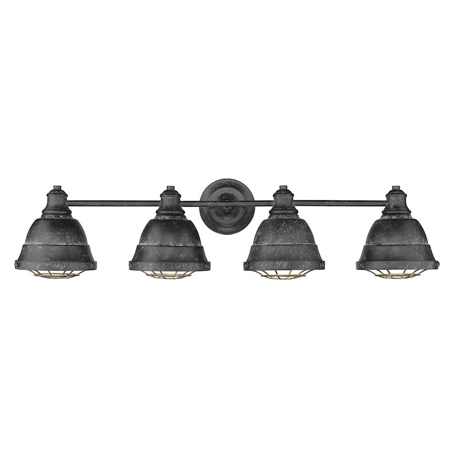 4 Light Bathroom Vanity Light, Black Patina