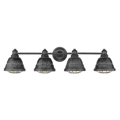 4 Light Bathroom Vanity Light, Black Patina