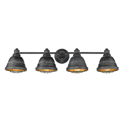 4 Light Bathroom Vanity Light, Black Patina