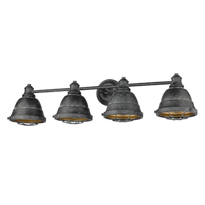 4 Light Bathroom Vanity Light, Black Patina