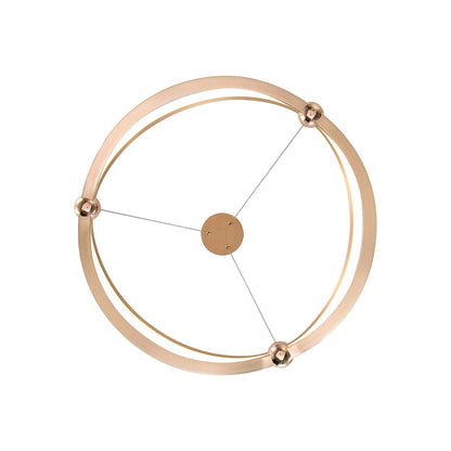 Golden Lighting Spirale 24in Integrated LED Chandelier | Modern Anodized Gold Aluminum and Steel | Dining Room & Foyer | Model 7916-24 AGL