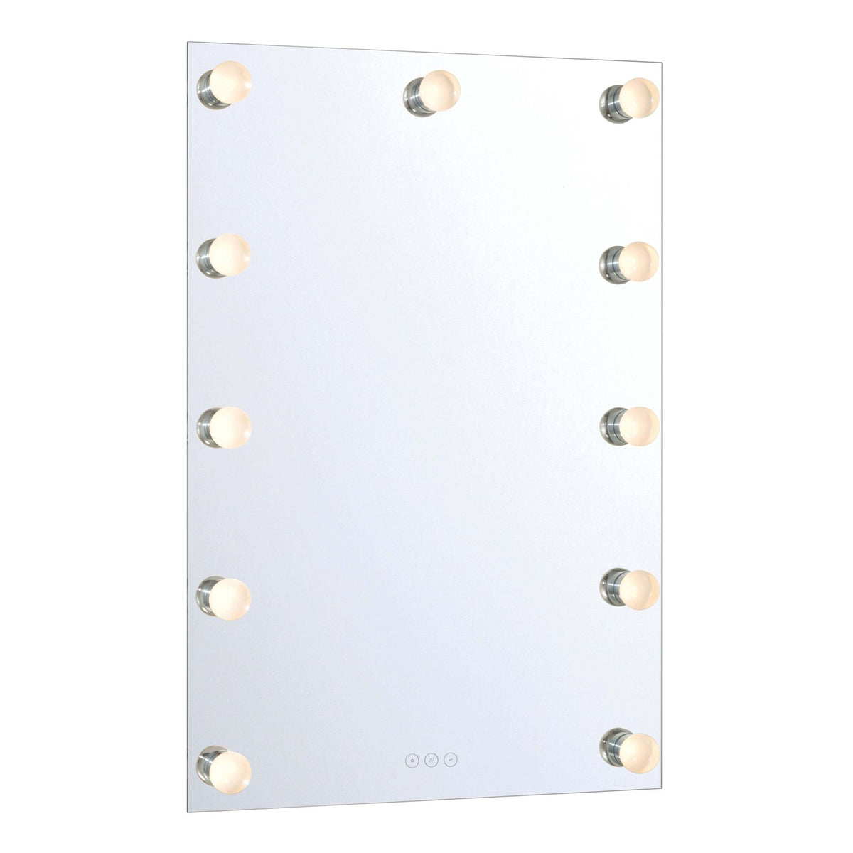 Golden Lighting StarLight 24in Lighted Vanity Mirror | Modern Matte White Steel and Clear Acrylic Globe | Bathroom & Dressing | Model 8195-24M WHT-A