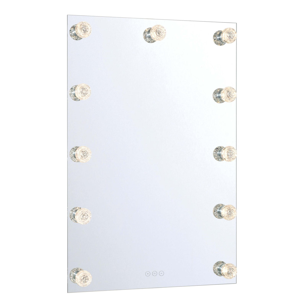 Golden Lighting StarLight 24in LED Lighted Mirror | Modern Matte White Steel | Bathroom & Vanity | 24 x 36 in, Wall Mount | Model 8195-24M WHT-B