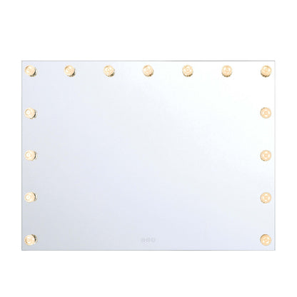 Golden Lighting StarLight 48in LED Lighted Mirror | Modern Matte White Steel and Cut Crystal | Bathroom & Dressing Room | Model 8195-48M WHT-C