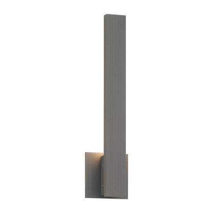 Golden Lighting Enso 18in Integrated LED Outdoor Wall Light | Modern Smooth Gray Aluminum | Entryway & Patio | 369.5 Lumens | Model 8432-OWL18 SGY