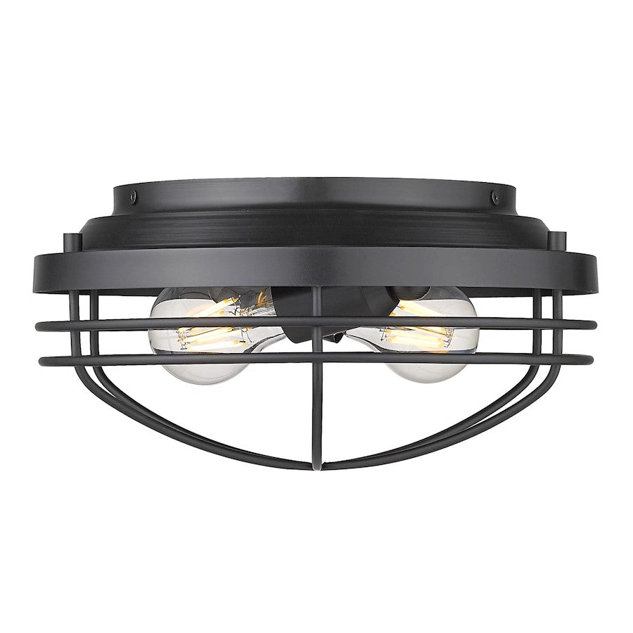 Golden Lighting Seaport 2 Light Flush Mount