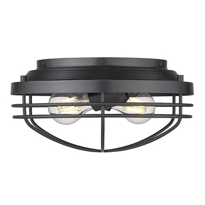 Golden Lighting Seaport 2 Light Flush Mount