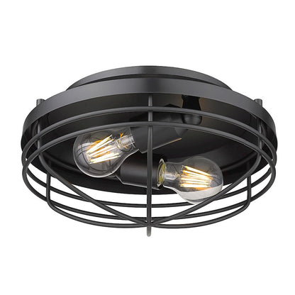 Golden Lighting Seaport 2 Light Flush Mount