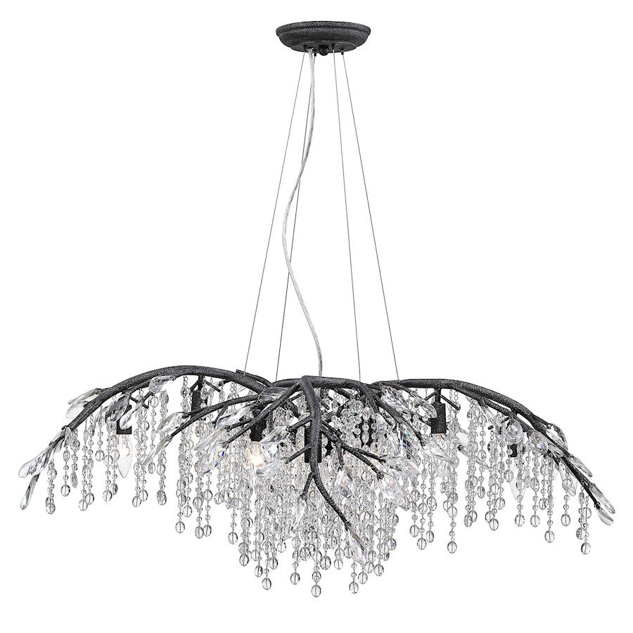 Autumn Twilight Large Chandelier, Black Iron