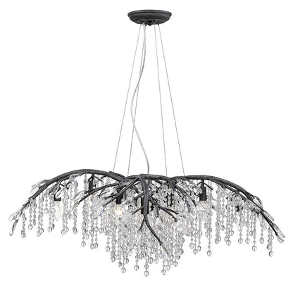 Autumn Twilight Large Chandelier, Black Iron