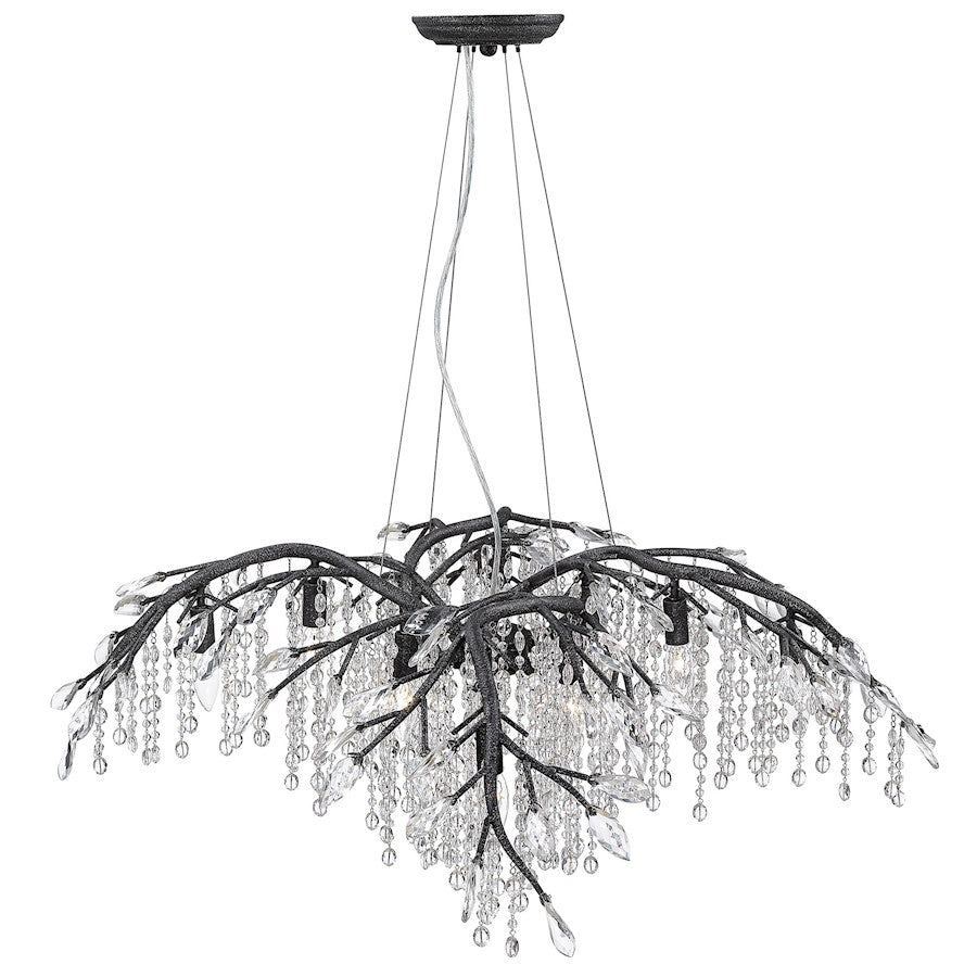Autumn Twilight Large Chandelier, Black Iron