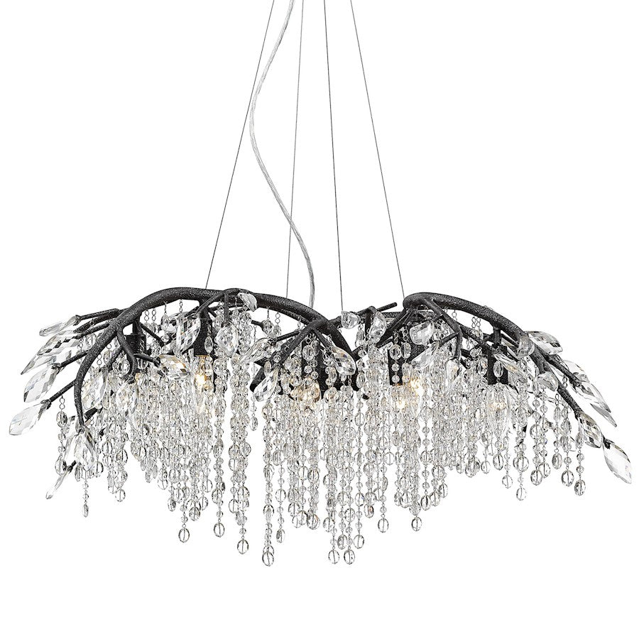 Autumn Twilight Large Chandelier, Black Iron
