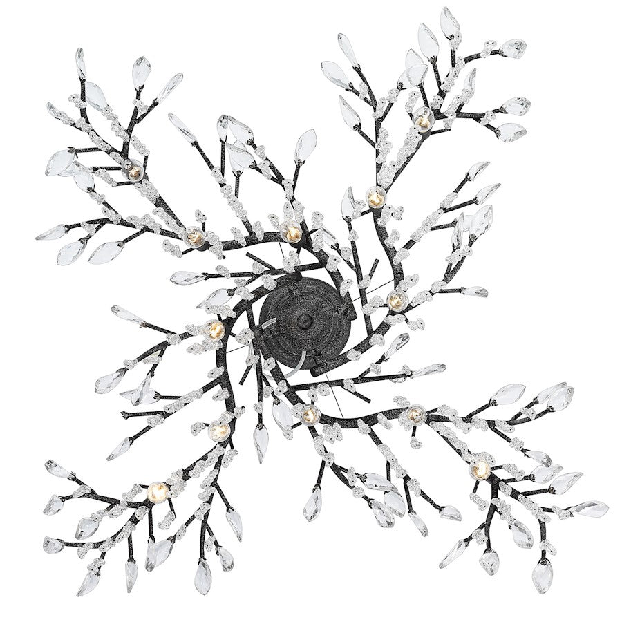Autumn Twilight Large Chandelier, Black Iron