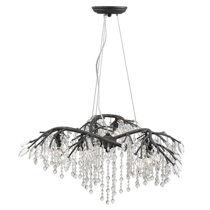 Autumn Twilight Large Chandelier, Black Iron