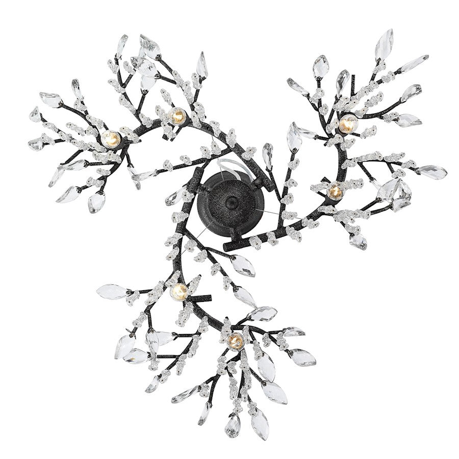Autumn Twilight Large Chandelier, Black Iron