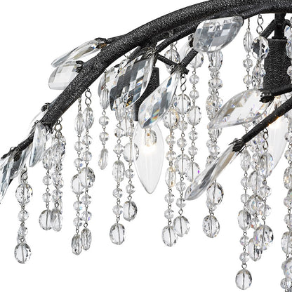 Autumn Twilight Large Chandelier, Black Iron