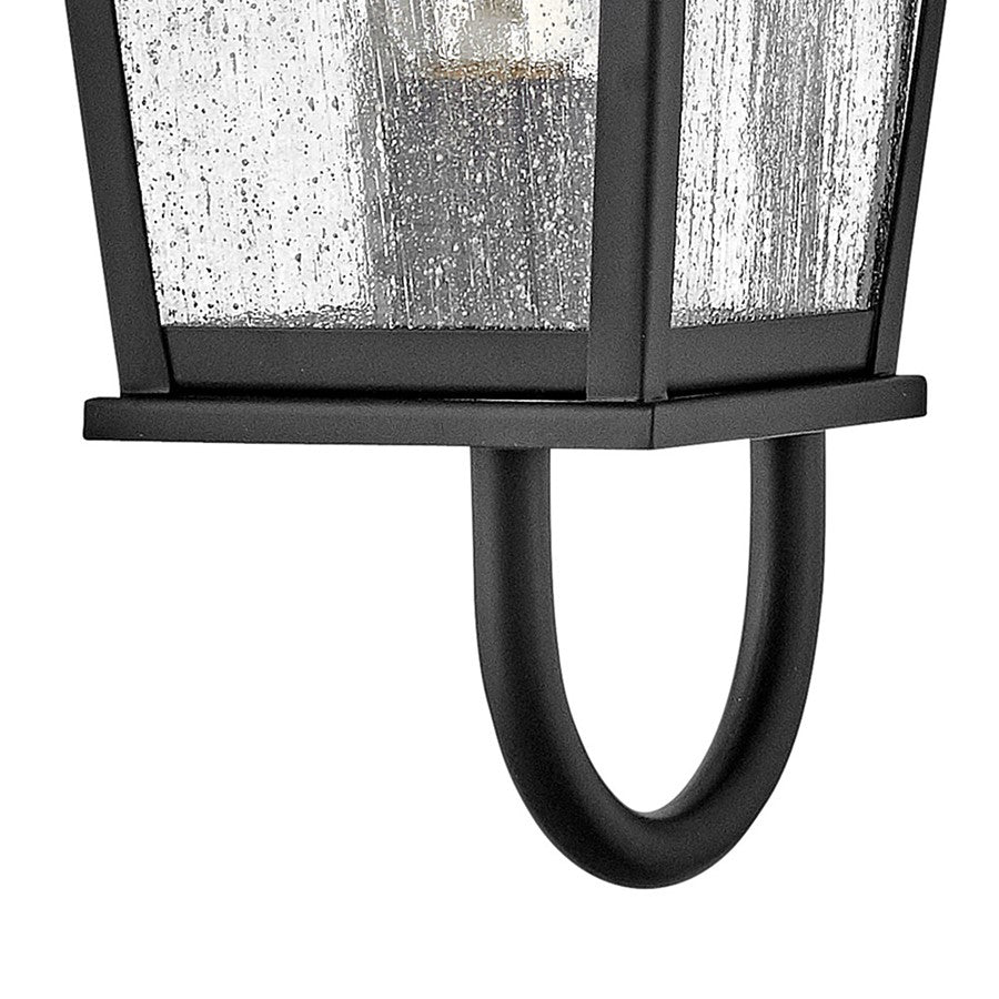 Hinkley Lighting Kingston 1Lt Outdoor Wall Mount, Black/Clear Seedy