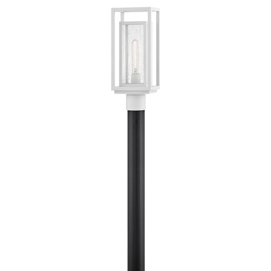 Hinkley Lighting Republic 1Lt Outdoor Post Mount, White/Clear Seedy - 1001TW