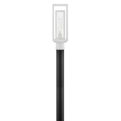 Hinkley Lighting Republic 1Lt Outdoor Post Mount, White/Clear Seedy