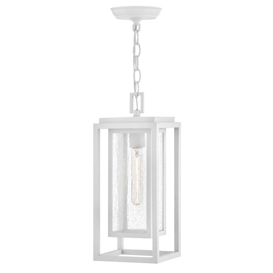 Hinkley Lighting Republic 1Lt Outdoor Hanging, White/Clear Seedy - 1002TW