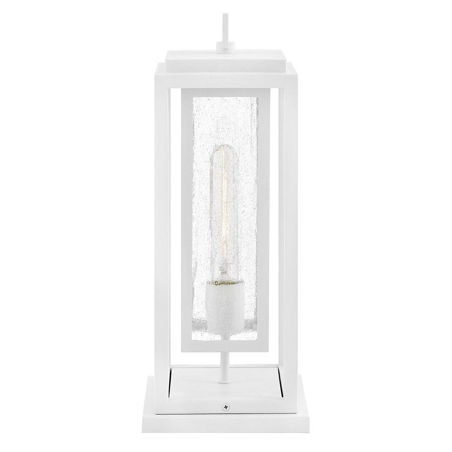 Hinkley Lighting Republic 1Lt Outdoor Pier Mount/8W, White/Clear Seedy