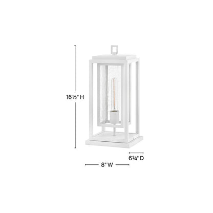 Hinkley Lighting Republic 1Lt Outdoor Pier Mount/8W, White/Clear Seedy