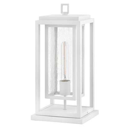 Hinkley Republic 1Lt Outdoor Pier Mount/3.5W, White/Clear Seedy