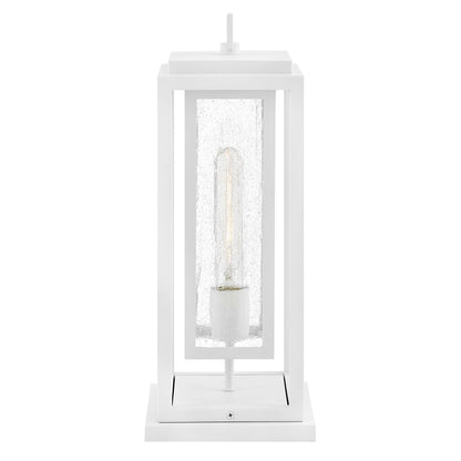 Hinkley Republic 1Lt Outdoor Pier Mount/3.5W, White/Clear Seedy