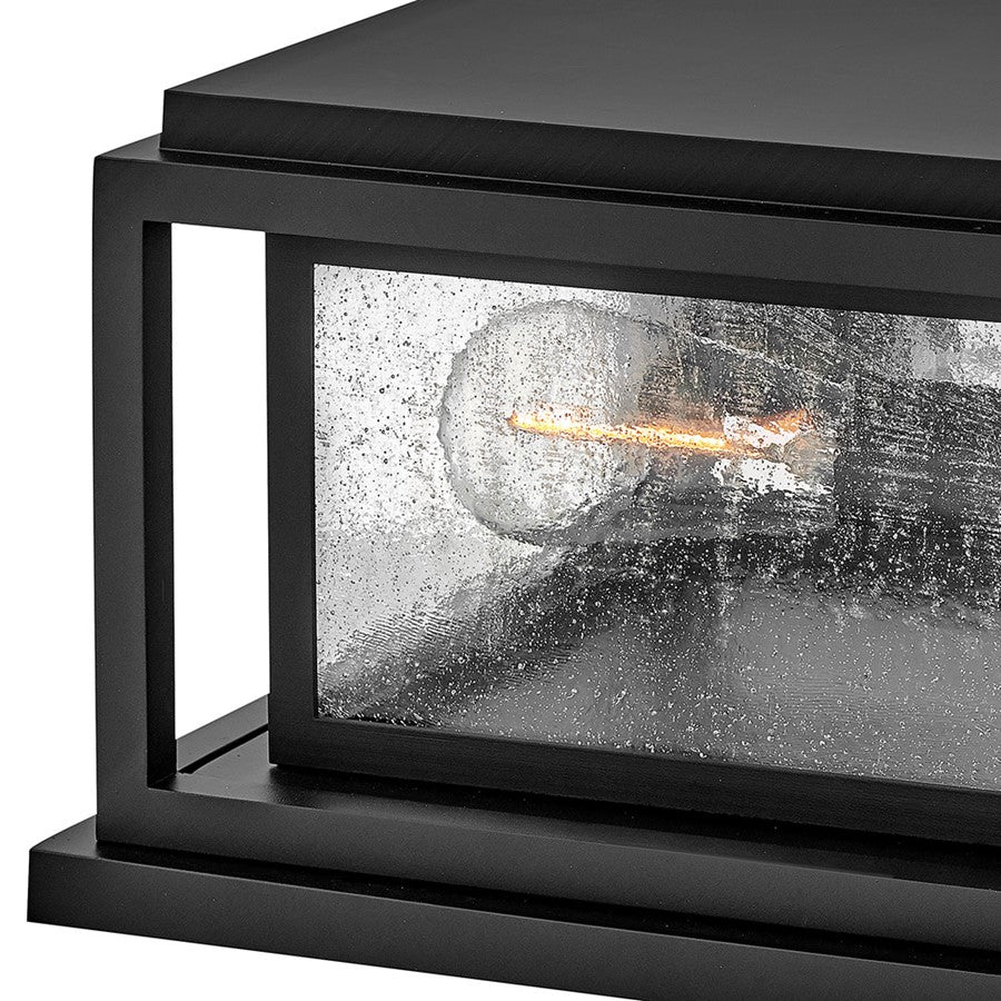 Hinkley Lighting Republic 2Lt Outdoor Pier Mount/8W, Black/Clear Seedy