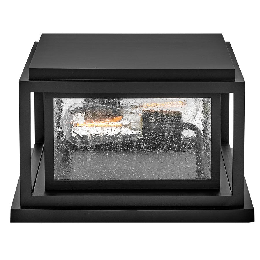 Hinkley Lighting Republic 2Lt Outdoor Pier Mount/8W, Black/Clear Seedy