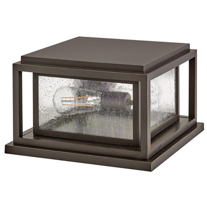 Hinkley Lighting Republic 2Lt Outdoor Pier Mount/8W, Bronze/Clear Seedy