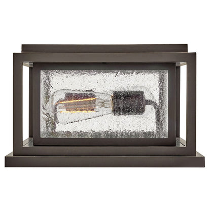 Hinkley Lighting Republic 2Lt Outdoor Pier Mount/8W, Bronze/Clear Seedy